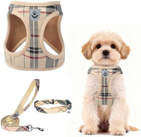 PUPTECK Dog Harness, Collar and Leash Set No Pull for Small Medium Sized