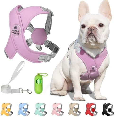 Patas Lague Dog Harness Medium Sized Dog Pet Vest with Leash Set Pink M